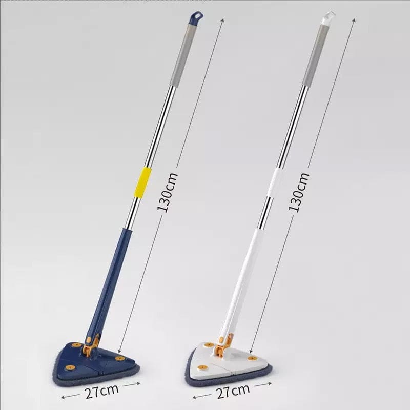 Triangle Extendable Cleaning Mop, 360° Rotatable Squeeze Mop, Multipurpose Cleaning Brush, Floor Window Cleaning Squeegee Mop, Mop Cleaner for Kitchen Toilet, Automatic Wringer Mop, Adjustable Telescopic Mop