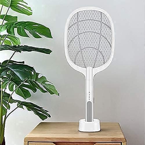 2-in-1 Electric Mosquito Swatter & Bug Zapper | 3000V USB Rechargeable Mosquito Killer | Fly Bat with Adjustable Angle