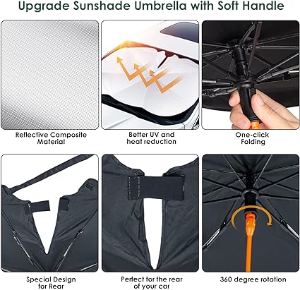 Car Windshield Sun Shade Umbrella(Minor Damage)