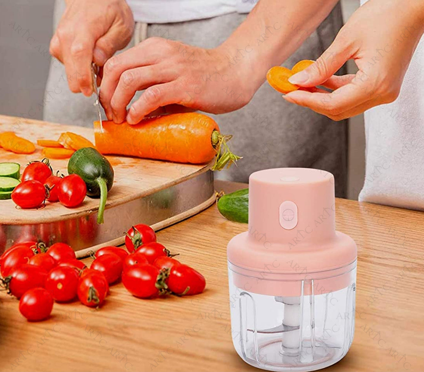 Intelligent Wireless Mini Garlic Machine / Electric Meat Chopper 250ml