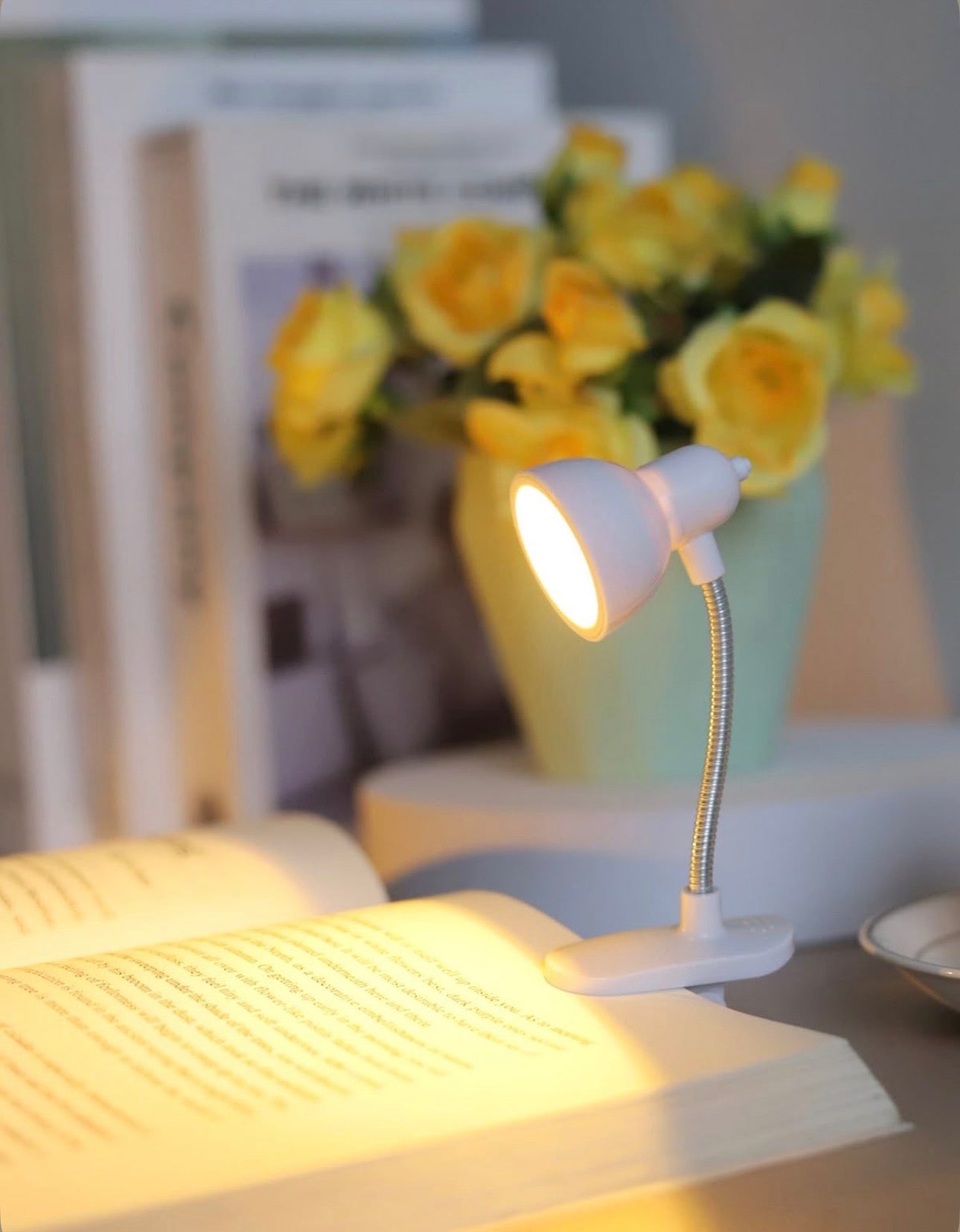 Mini LED Clip-on Book Light | Flexible Reading Lamp for Bedtime | Portable Travel Light