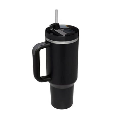 Hot/Cool Large Capacity Tumbler Stainless Steel Insulated Water Bottle With Straw - Leakproof, Vacuum-Sealed, 1200ml