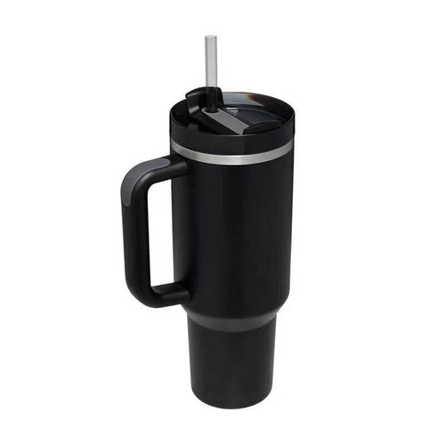Hot/Cool Large Capacity Tumbler Stainless Steel Insulated Water Bottle With Straw - Leakproof, Vacuum-Sealed, 1200ml