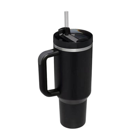Hot/Cool Large Capacity Tumbler Stainless Steel Insulated Water Bottle With Straw - Leakproof, Vacuum-Sealed, 1200ml