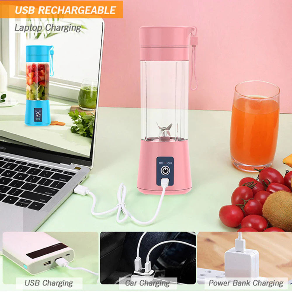 Stay healthy on the go with the 6 Blade Portable And Rechargeable Battery Juice Blender