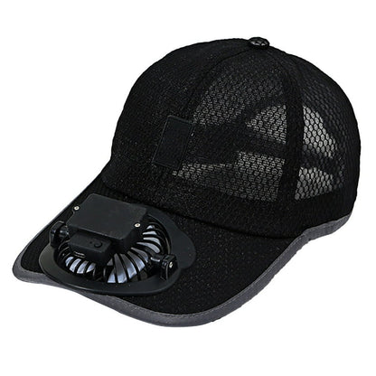 Summer Cooling Fan Baseball Cap | Breathable Mesh Sun Hat with Built-in Fan