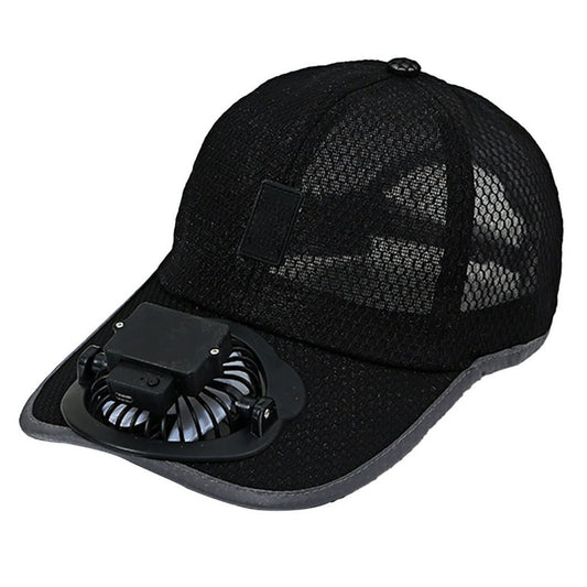 Summer Cooling Fan Baseball Cap | Breathable Mesh Sun Hat with Built-in Fan