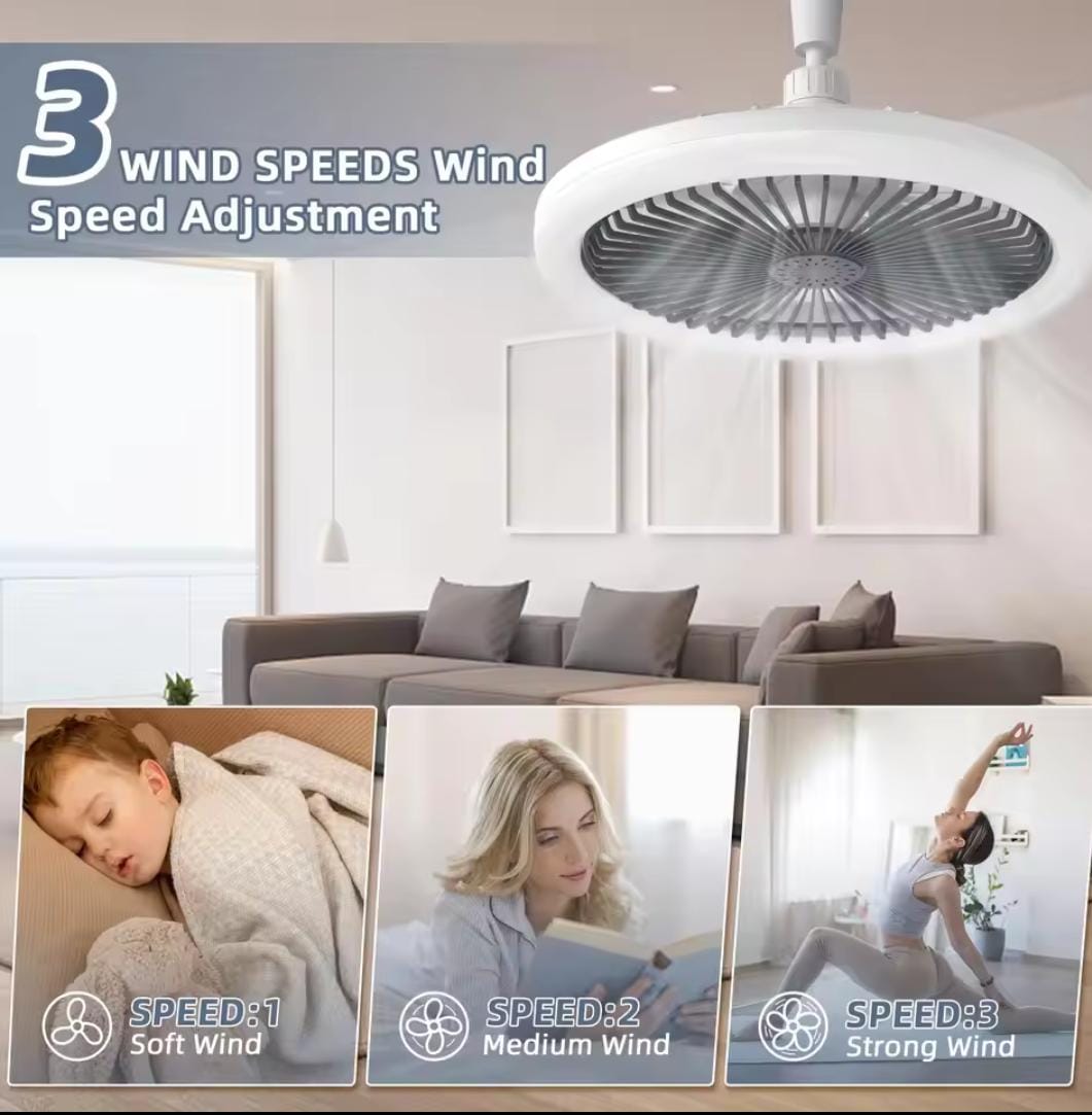 Smart LED Ceiling Fan Light | Remote Controlled Dimmable Light & Cooling Fan