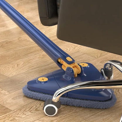 Triangle Extendable Cleaning Mop, 360° Rotatable Squeeze Mop, Multipurpose Cleaning Brush,  Floor Window Cleaning Squeegee Mop,  Mop Cleaner for Kitchen Toilet, Automatic Wringer Mop, Adjustable Telescopic Mop
