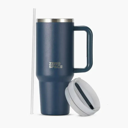 Hot/Cool Large Capacity Tumbler Stainless Steel Insulated Water Bottle With Straw - Leakproof, Vacuum-Sealed, 1200ml