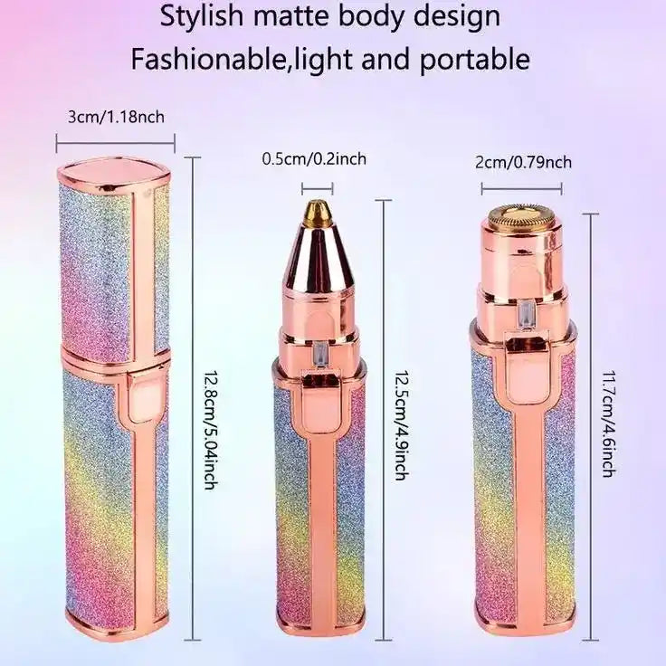 2-in-1 Rechargeable Eyebrow Trimmer & Facial Hair Shaver