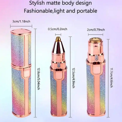 2-in-1 Rechargeable Eyebrow Trimmer & Facial Hair Shaver
